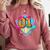 Baseball Drip Jersey Number 1 For Players & 1th Birthday Comfort Colors Sweatshirt Orchid