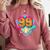 Baseball Drip Jersey Number 99 For Players & 99th Birthday Comfort Colors Sweatshirt Orchid