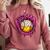 Baseball Drip Pink Glove Respect The Drip Youth Boys Girls Comfort Colors Sweatshirt Orchid