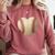 Baseball Heart Shape Valentines Day Love Boys Kids Men Comfort Colors Sweatshirt Orchid