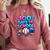 Baseball Ice Cream Drip 100 Days Of School Student Teacher Comfort Colors Sweatshirt Orchid