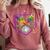 Baseball Ice Cream Drip Boys Mardi Gras Carnival Party Mask Comfort Colors Sweatshirt Orchid