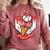 Baseball Ice Cream Drip Baseball Strawberry For Youth Red Comfort Colors Sweatshirt Orchid