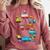 Baseball Ice Cream Drip Vehicles Youth Baseball Drip Comfort Colors Sweatshirt Orchid