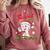 Baseball Mama Christmas Santa Hat Xmas Softball Mom Comfort Colors Sweatshirt Orchid