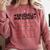 Baseball Mom Alphabet Comfort Colors Sweatshirt Orchid