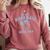In My Baseball Mom Era Retro Game Day Mama Groovy Season Comfort Colors Sweatshirt Orchid
