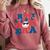 In My Baseball Mom Era Smile Face Retro Comfort Colors Sweatshirt Orchid