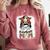 Baseball Mom Game Day Messy Bun Leopard Mother's Day Comfort Colors Sweatshirt Orchid