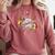 Baseball Mom With Garden Flowers Comfort Colors Sweatshirt Orchid
