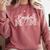 Baseball Mom Leopard Game Day Comfort Colors Sweatshirt Orchid