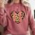 Baseball Mom Leopard Heart Valentine Day Mother Day Comfort Colors Sweatshirt Orchid