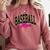Baseball Mom Leopard Baseball Mama Life Girls Women Baller Premium Comfort Colors Sweatshirt Orchid