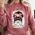 Baseball Mom Messy Bun Hair Player Mom Comfort Colors Sweatshirt Orchid