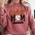 Baseball Mom Orange Varsity Baseball Mama Cute Mother's Day Comfort Colors Sweatshirt Orchid