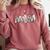 Baseball Mom With Pink Bow Comfort Colors Sweatshirt Orchid