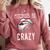Baseball Mom Pitches Be Crazy Lips Premium Comfort Colors Sweatshirt Orchid