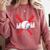 Baseball Mom Red Comfort Colors Sweatshirt Orchid