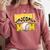 Baseball Mom Sports Mom Yellow Comfort Colors Sweatshirt Orchid
