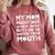 Baseball Mom Swing Watch Mouth Baseball Boy Comfort Colors Sweatshirt Orchid