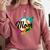 Baseball Mom USA American Baseball Graphic Comfort Colors Sweatshirt Orchid