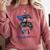 Baseball Mom USA American Flag 4th Of July Comfort Colors Sweatshirt Orchid Baseball Mom USA American Flag 4th Of July Comfort Colors Sweatshirt Orchid