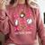 Baseball Nana Era Bows Baseball Mom Women Comfort Colors Sweatshirt Orchid