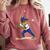 Baseball Puerto Rico Patriotic Flag Boricua Baseball Player Comfort Colors Sweatshirt Orchid