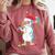 Baseball Snowman Drip Cool Christmas Men Boys Girls Comfort Colors Sweatshirt Orchid