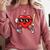 Baseball Valentines Day Heart Boys Sports Love Comfort Colors Sweatshirt Orchid