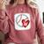 Bleached Custom Baseball Mom Number 68 Heart For Mom Comfort Colors Sweatshirt Orchid Bleached Custom Baseball Mom Number 68 Heart For Mom Comfort Colors Sweatshirt Orchid