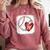 Bleached Custom Baseball Mom Number 77 Heart For Mom Comfort Colors Sweatshirt Orchid