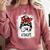 Bleached Tia Life Soccer Messy Bun Baseball Game Day Comfort Colors Sweatshirt Orchid