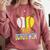 Bonus Mom Of Both Half Baseball Softball Ice Cream Drip Comfort Colors Sweatshirt Orchid