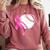 Breast Cancer Awareness Baseball Mom Comfort Colors Sweatshirt Orchid