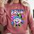 Bruh Baseball Drip Boys Youth Ice Cream Dripping Baseball Comfort Colors Sweatshirt Orchid