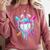 Bunny Baseball Hat With Ice Cream Easter Day Boys Kids Girls Comfort Colors Sweatshirt Orchid