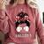 Busy Raising Ballers Messy Bun Funny Baseball Mom Comfort Colors Sweatshirt Orchid