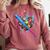 Camo Baseball Heart Drip Valentine Baseball Icecream Boys Comfort Colors Sweatshirt Orchid