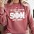 You Can't Scare Me I Have a Son Baseball Mom Comfort Colors Sweatshirt Orchid
