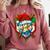 Christmas Baseball Ice Cream Drip Santa Baseball Player Kids Comfort Colors Sweatshirt Orchid