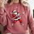 Christmas Baseball Player Santa Xmas Boys Men Toddler Comfort Colors Sweatshirt Orchid