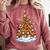 Christmas Baseball Tree Lights Xmas Comfort Colors Sweatshirt Orchid