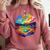 Colorful Baseball Field Home Run Baseball Player Fans Comfort Colors Sweatshirt Orchid