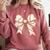 Coquette Bow Baseball Mama Baseball Mom Women Comfort Colors Sweatshirt Orchid Coquette Bow Baseball Mama Baseball Mom Women Comfort Colors Sweatshirt Orchid