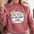 Cute Baseball Mom My Heart On That Field Sister Girl Toddler Comfort Colors Sweatshirt Orchid