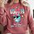 Dabbing Drippy 100th Days Of School Baseball Ice Cream Drip Comfort Colors Sweatshirt Orchid