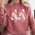Distressed Baseball Number 44 Jersey Uniform Player Fan Comfort Colors Sweatshirt Orchid