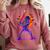 Drip Skeleton Batting Baseball Halloween Comfort Colors Sweatshirt Orchid