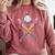 Dripping Pink Baseball Crossed Bats Summer Comfort Colors Sweatshirt Orchid